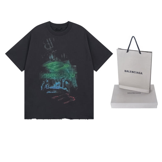 250325 New direct spray wash water wear damage to make old T-shirts