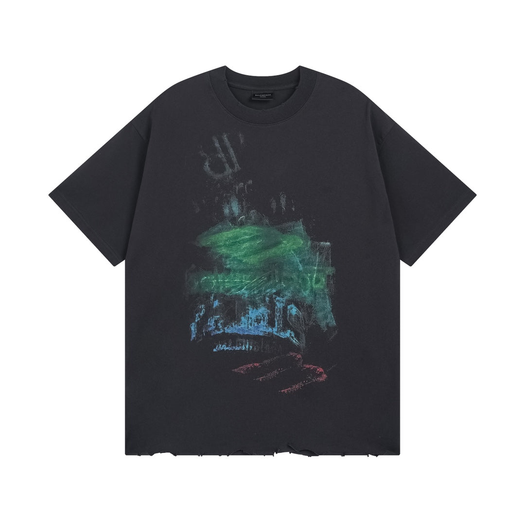 250325 New direct spray wash water wear damage to make old T-shirts