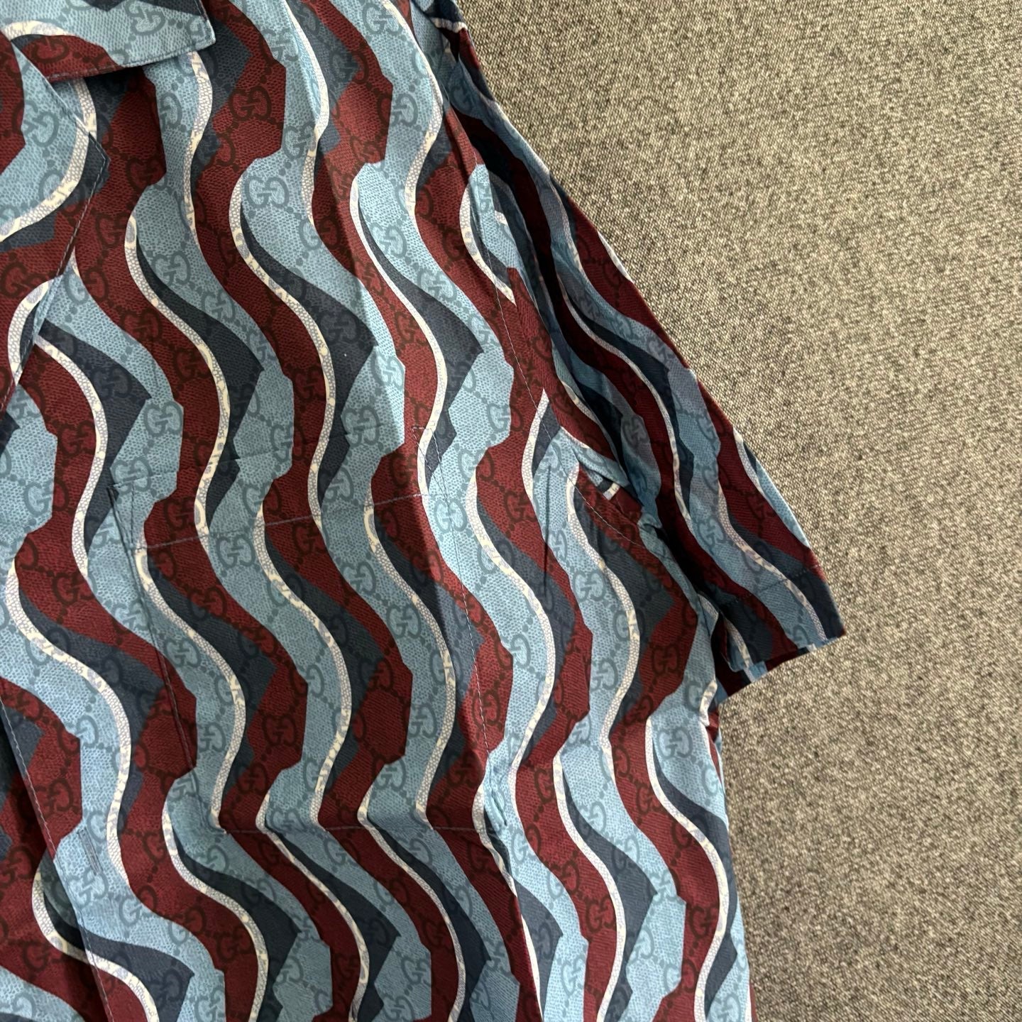 250325 New casual wave ripple shirt