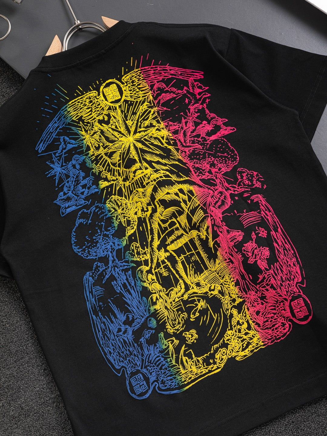 250325 New high quality three color embroidered T-shirt