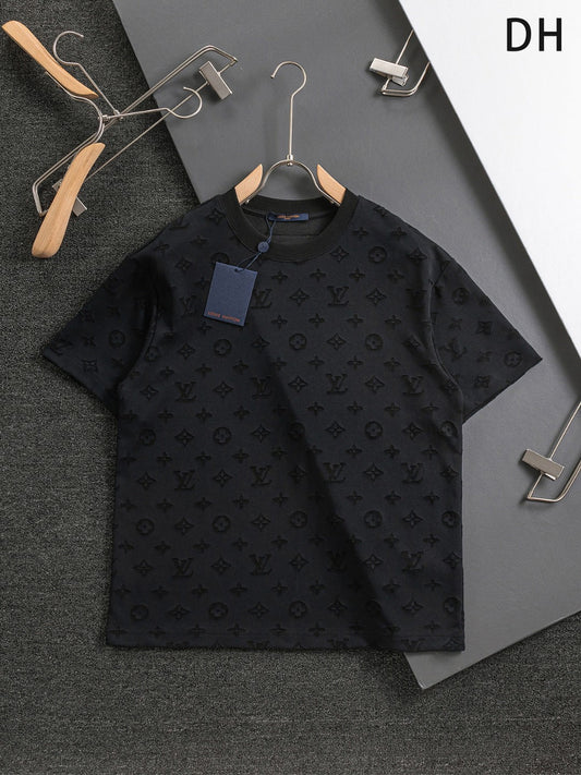 250325 New high quality covered with cut-and-burn monogram T-shirts