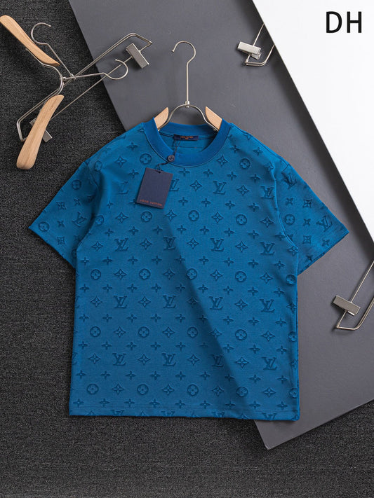 250325 New high quality covered with cut-and-burn monogram T-shirts