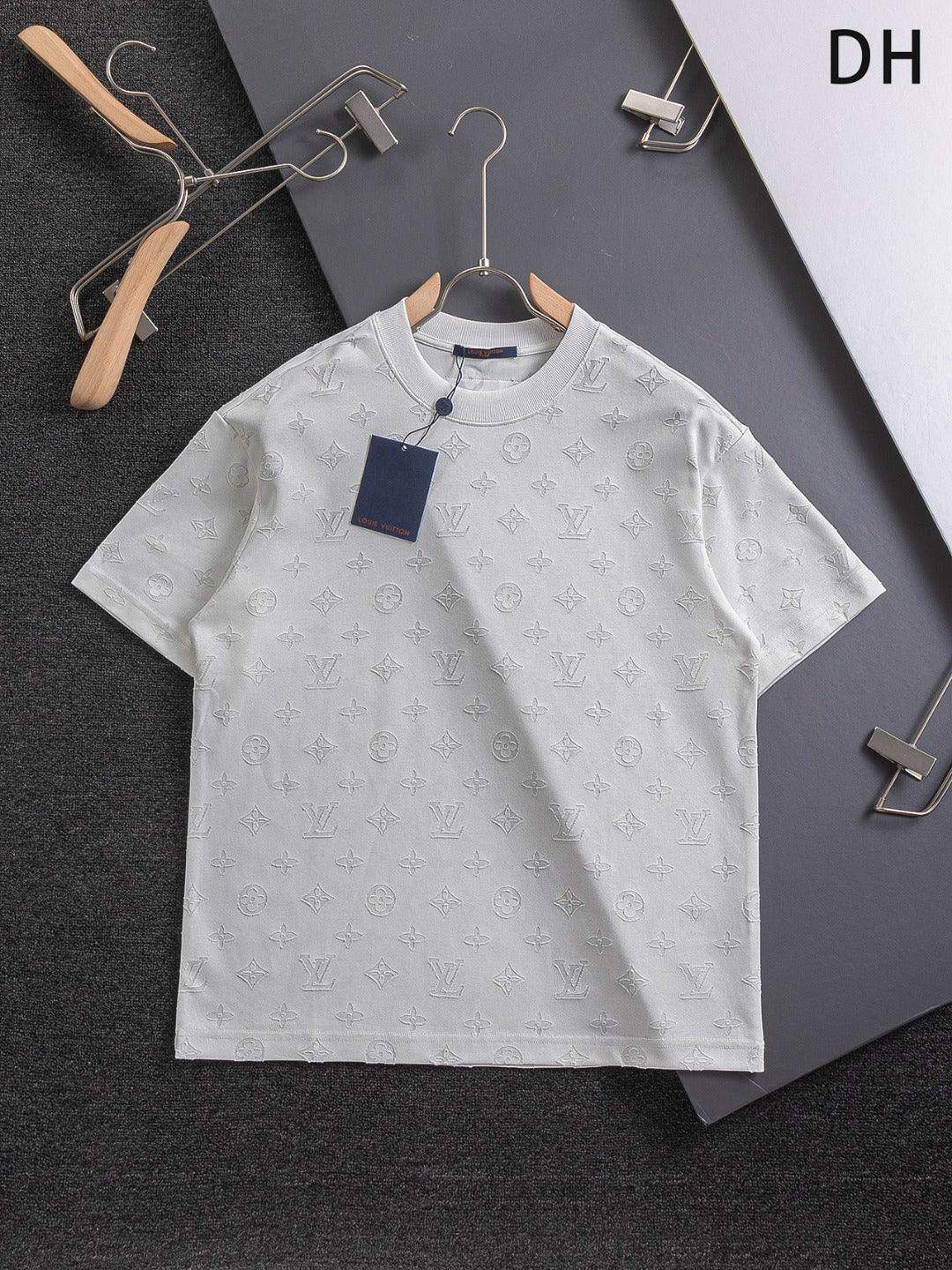 250325 New high quality covered with cut-and-burn monogram T-shirts