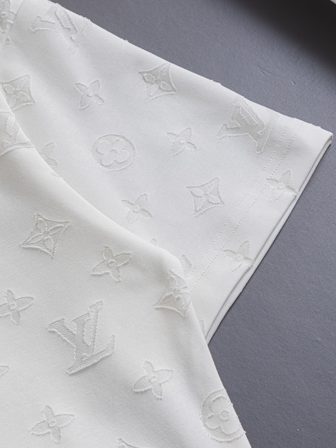 250325 New high quality covered with cut-and-burn monogram T-shirts