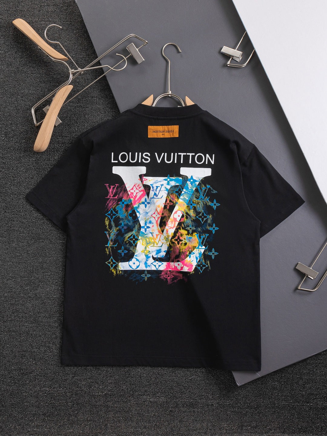 250325 New high quality three color three-dimensional letter embroidery T-shirt