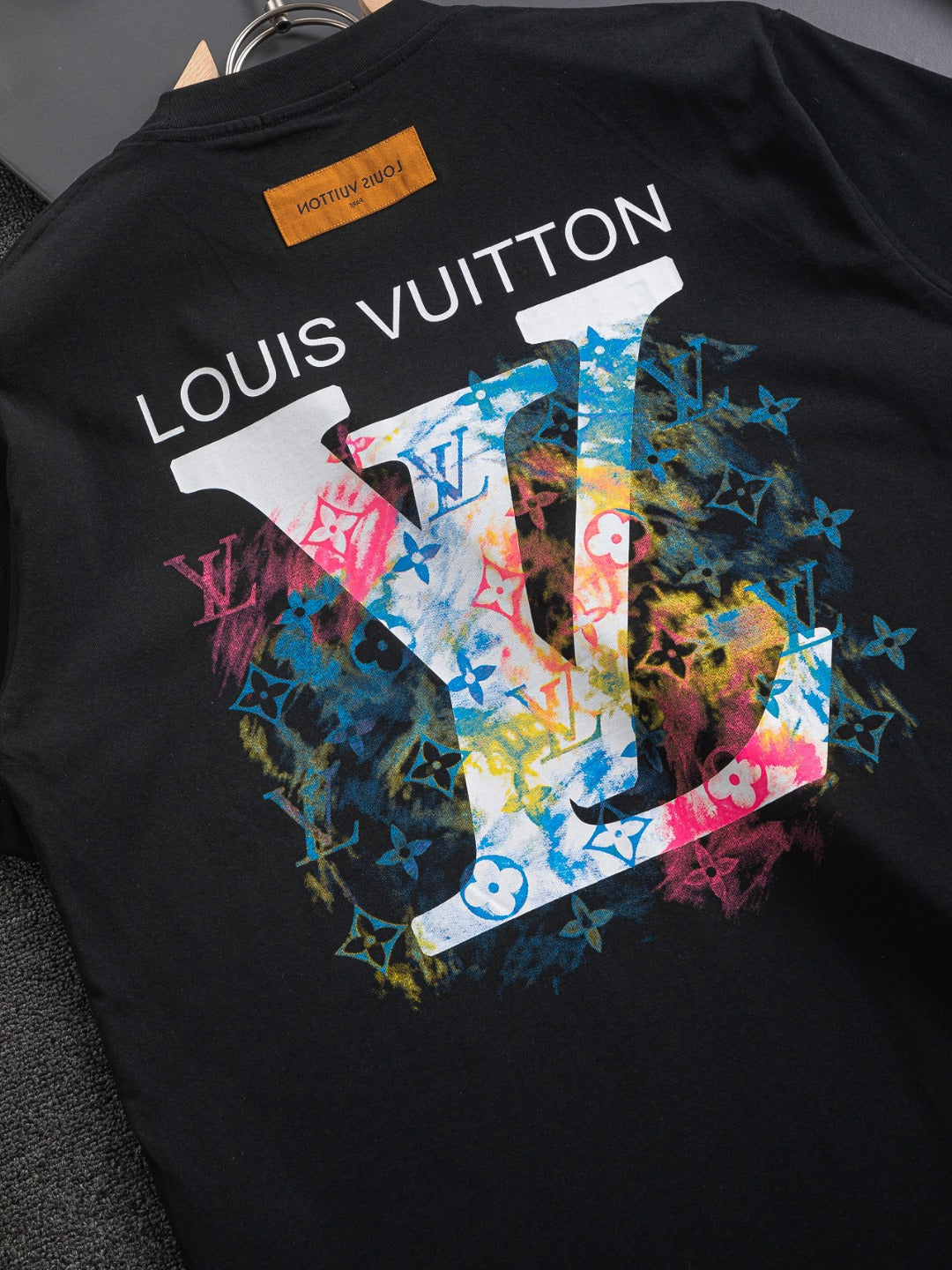 250325 New high quality three color three-dimensional letter embroidery T-shirt