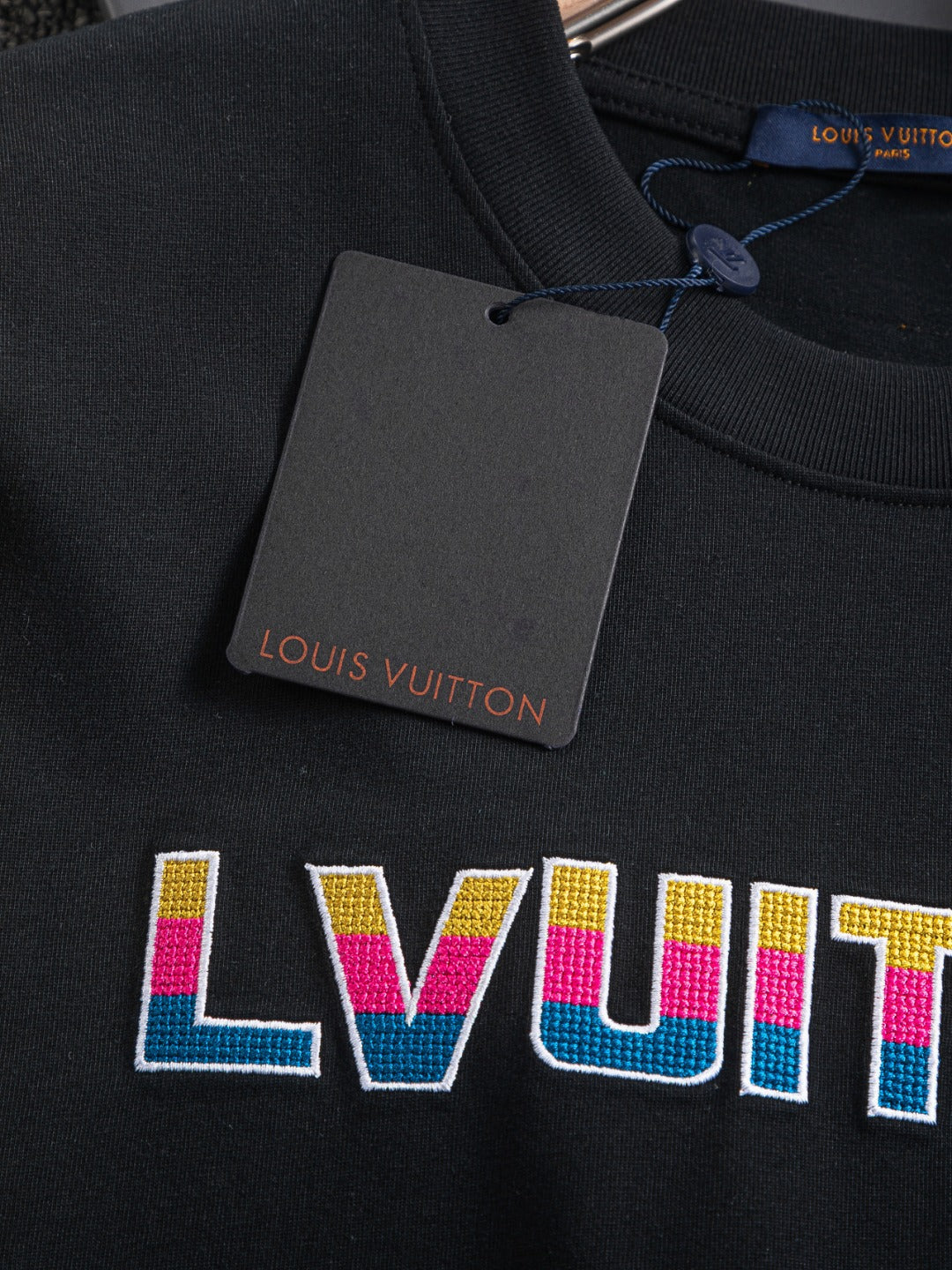250325 New high quality three color three-dimensional letter embroidery T-shirt