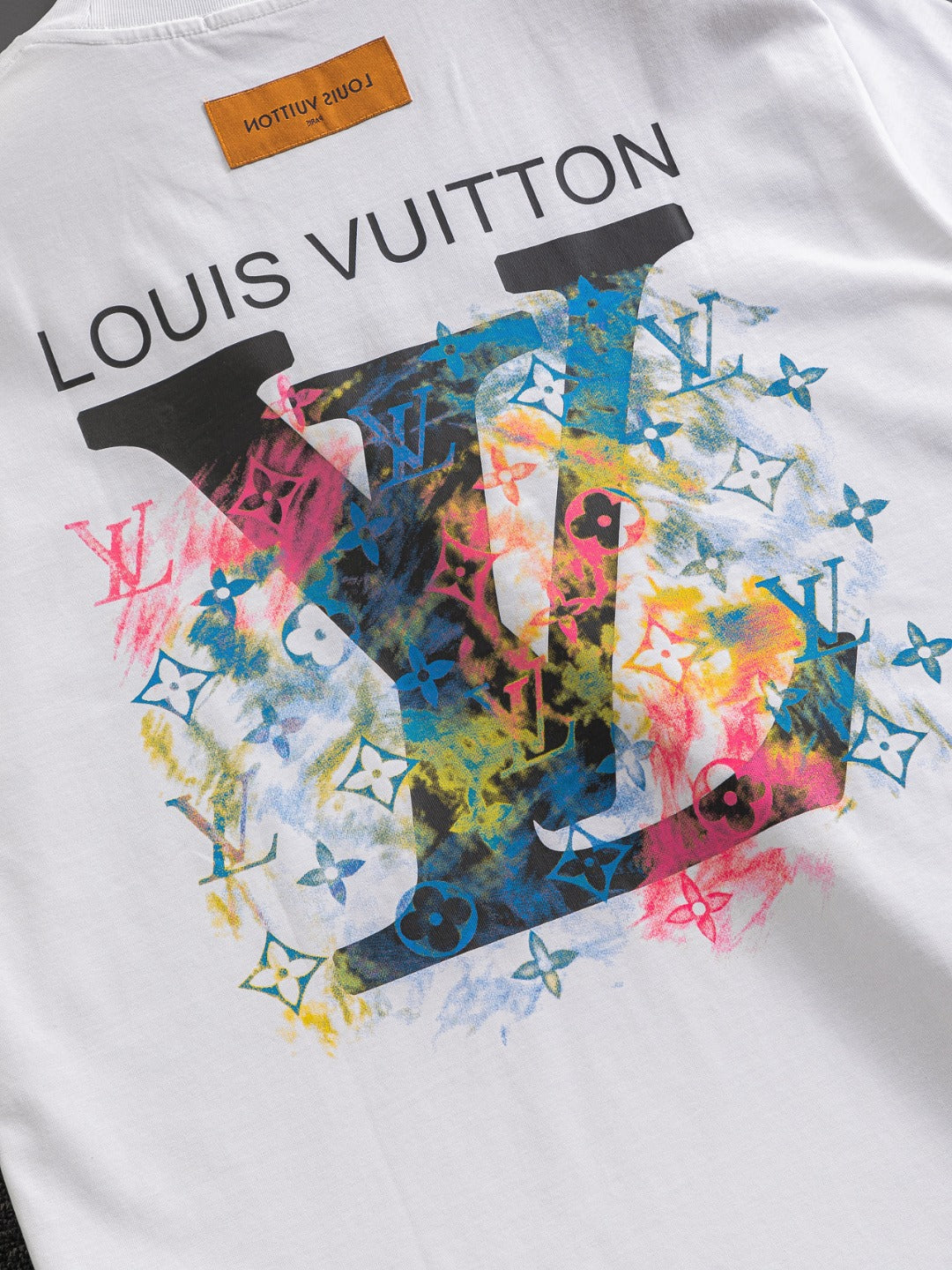 250325 New high quality three color three-dimensional letter embroidery T-shirt