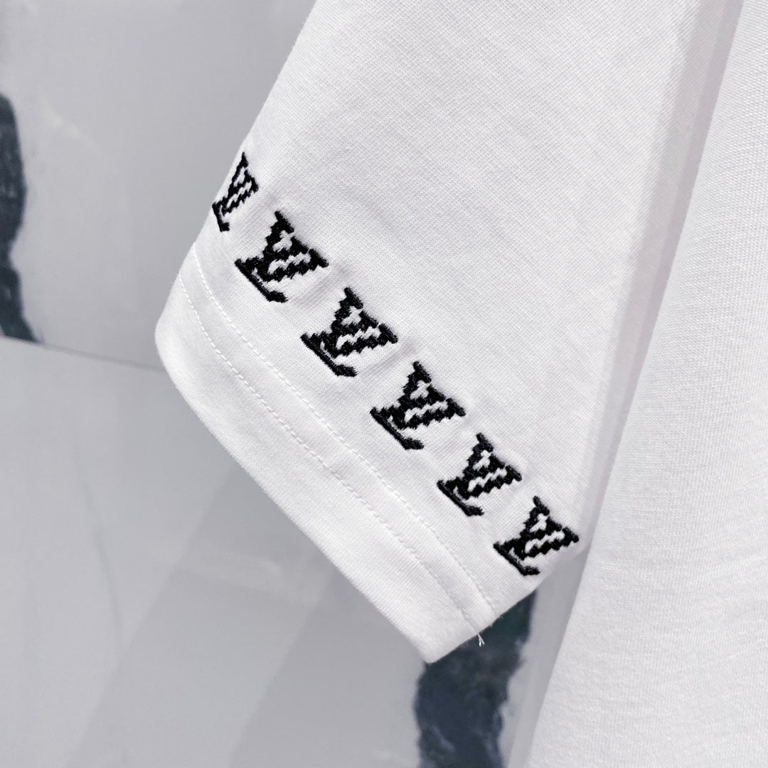 250325 New high quality printed sleeve T-shirt