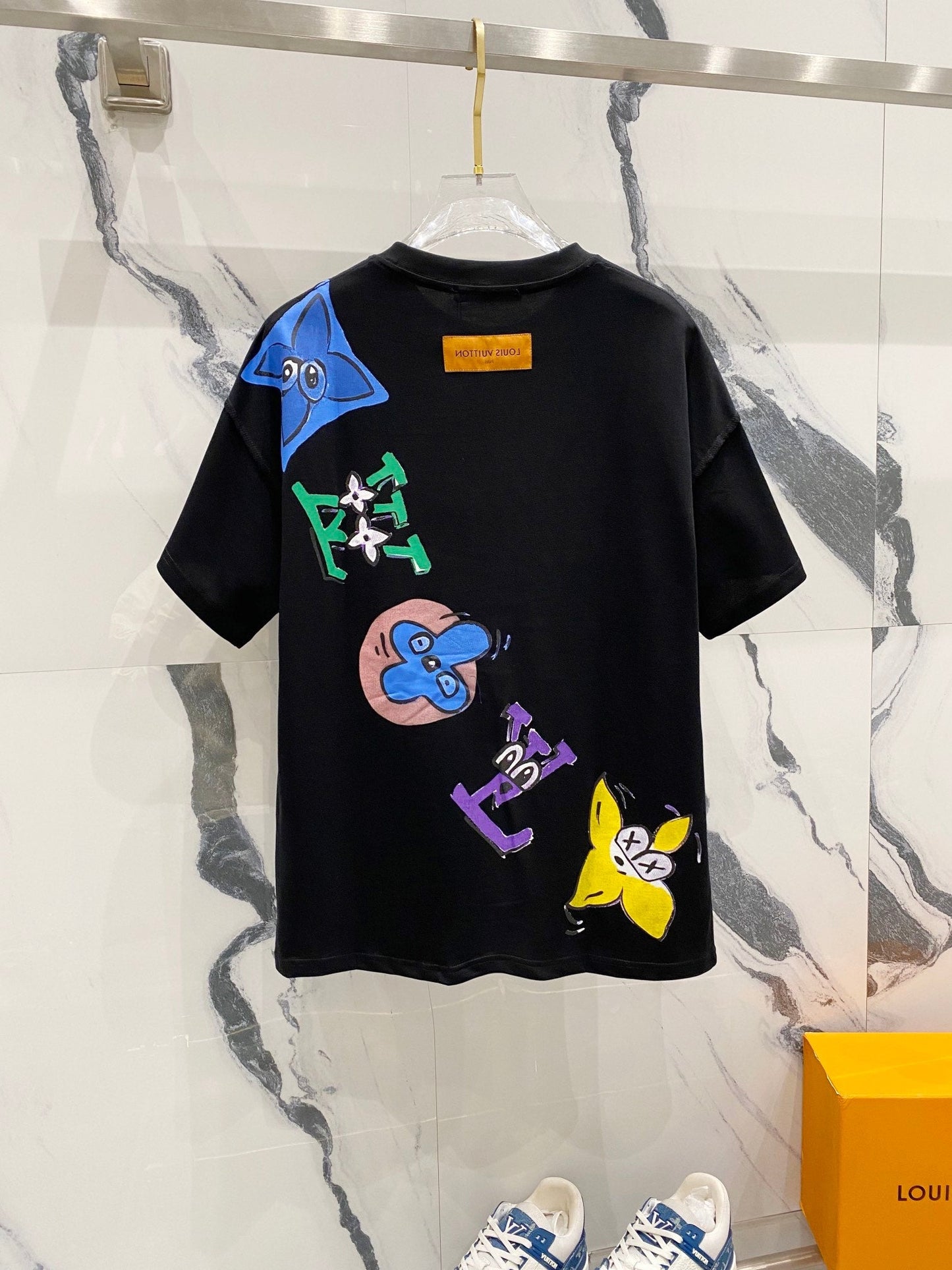250325 New cross-body design printed T-shirt