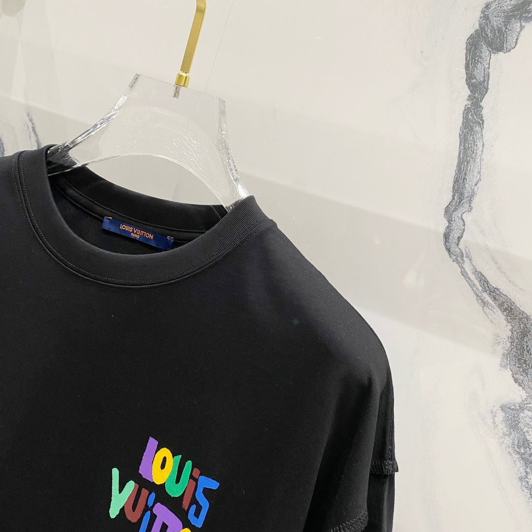 250325 New cross-body design printed T-shirt