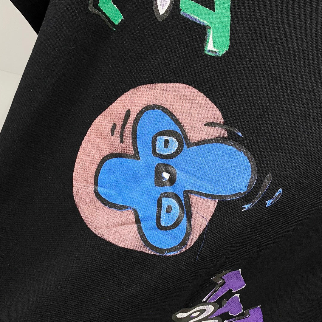 250325 New cross-body design printed T-shirt