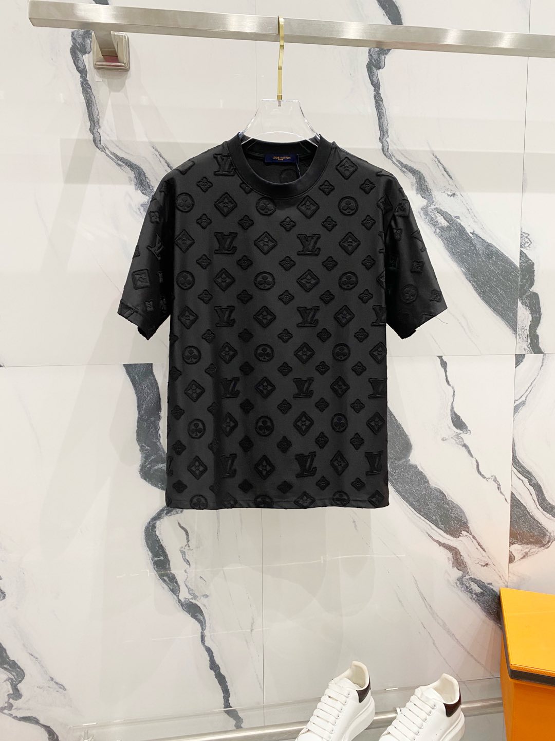 250325 New chunky letter four-leaf clover T-shirt