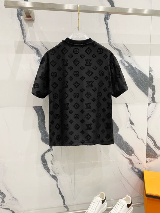 250325 New chunky letter four-leaf clover T-shirt