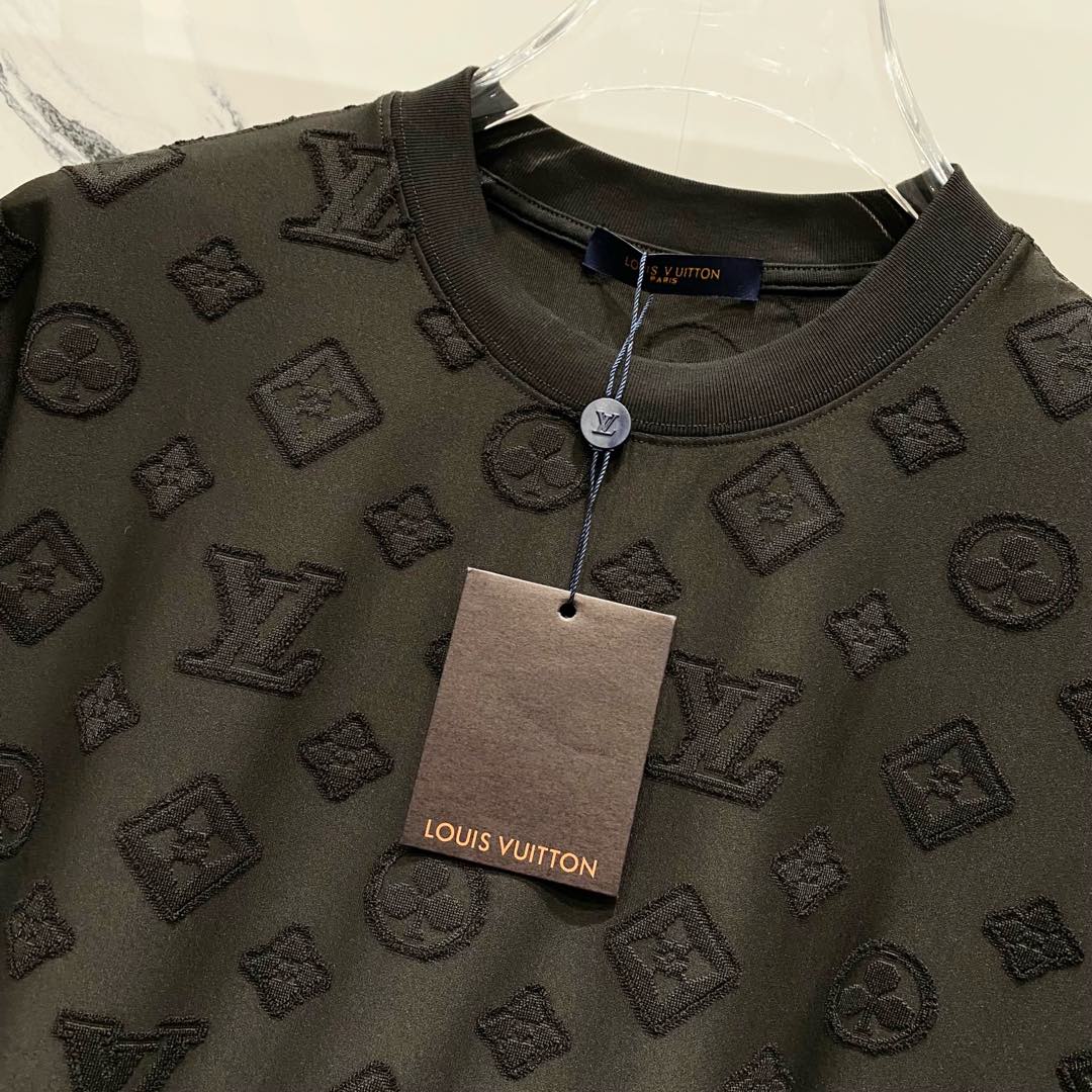 250325 New chunky letter four-leaf clover T-shirt
