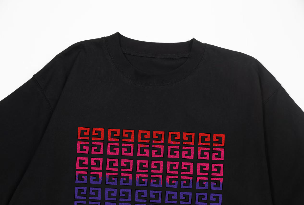 250325 New gradient direct spray monogram print T-shirt