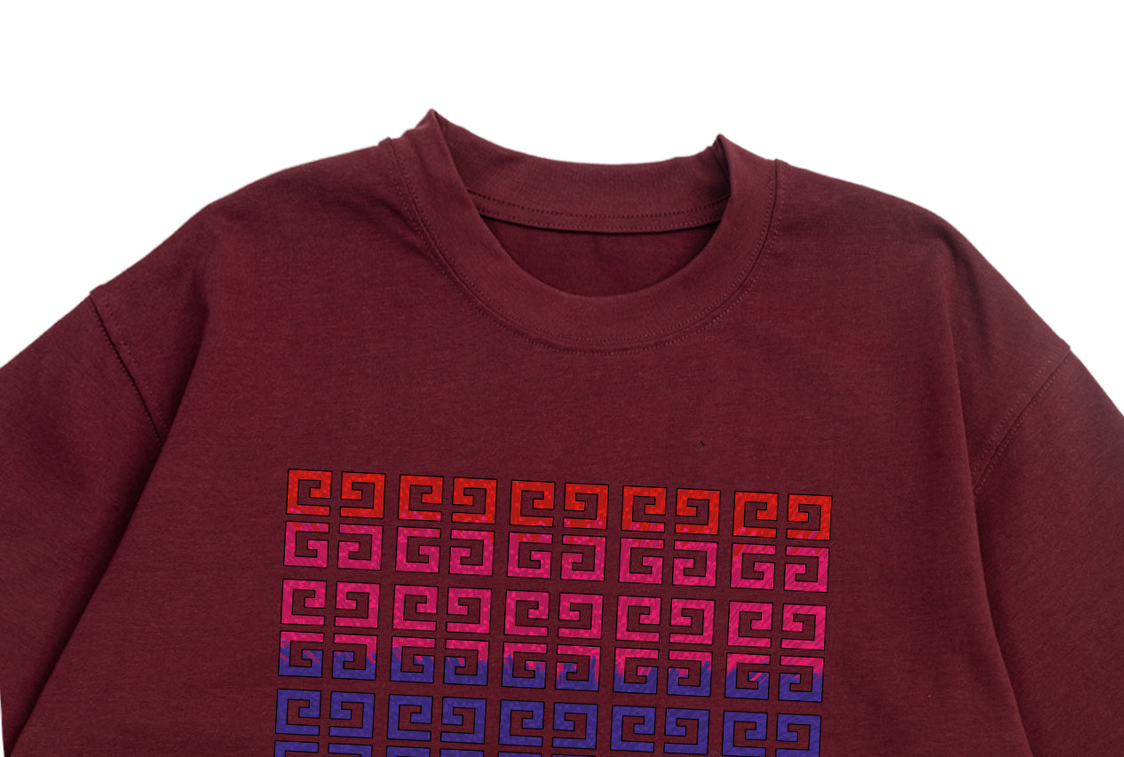 250325  New gradient direct spray monogram print T-shirt