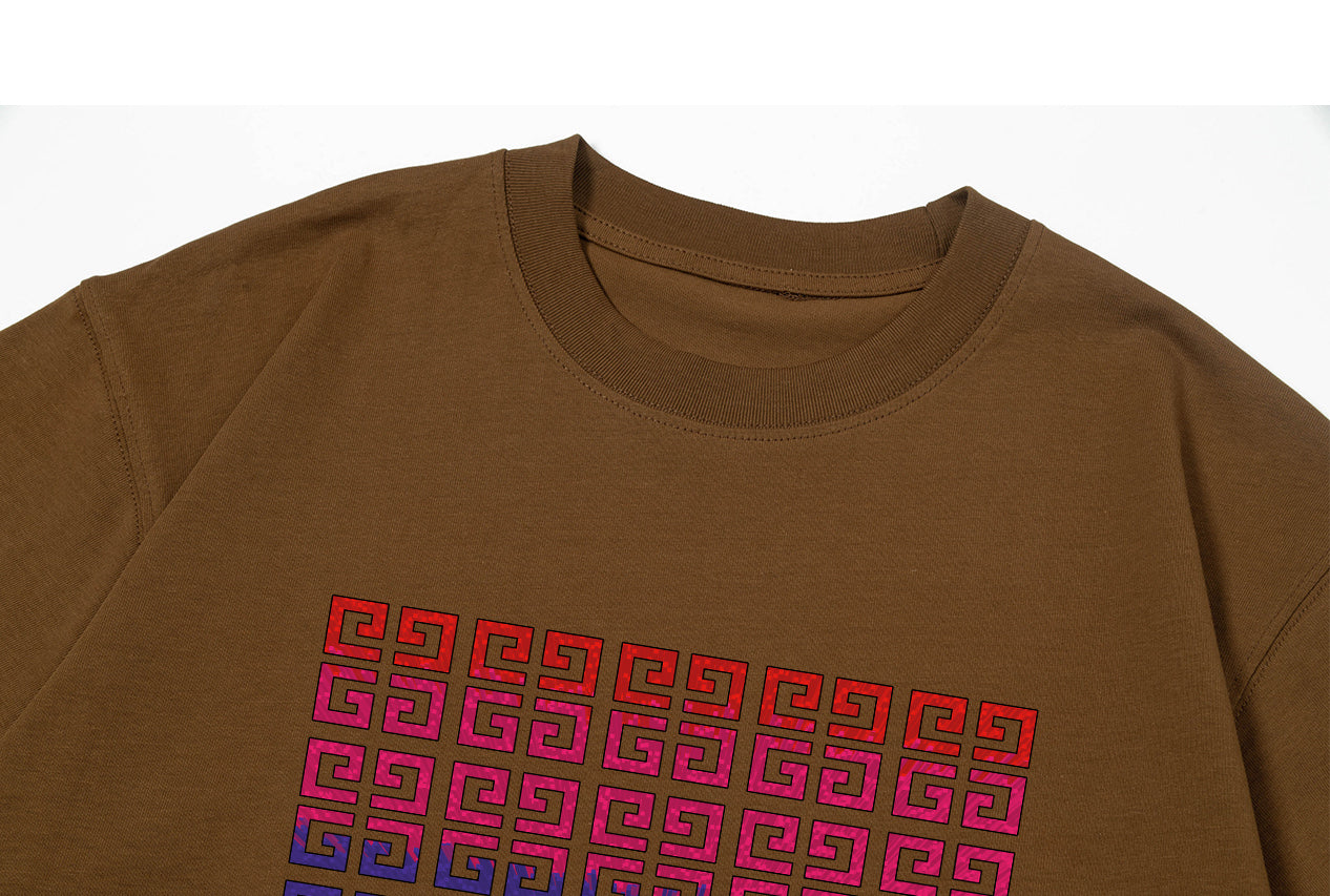 250325  New gradient direct spray monogram print T-shirt