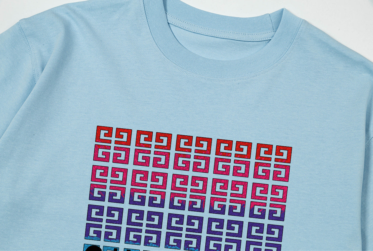250325  New gradient direct spray monogram print T-shirt