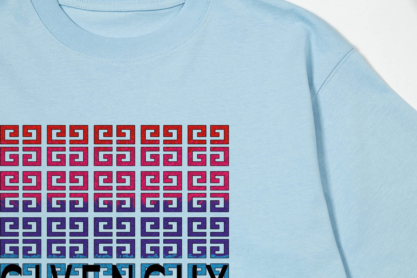 250325  New gradient direct spray monogram print T-shirt