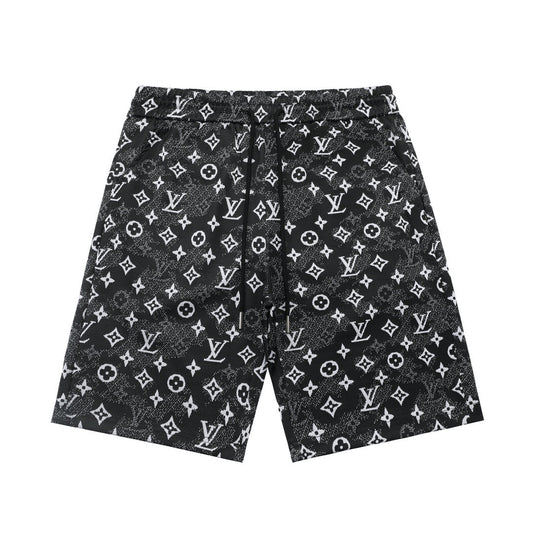 250325 New high fabric jacquard full print shorts