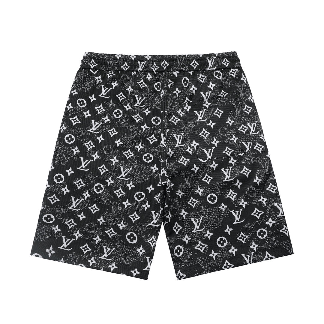250325 New high fabric jacquard full print shorts