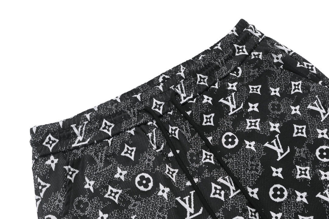250325 New high fabric jacquard full print shorts