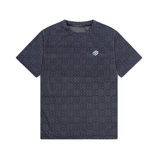 250404 New high-quality checkered style T-shirt