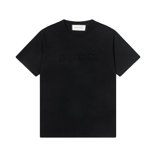 250408 New high-quality 3D embossed letter embossed T-shirt