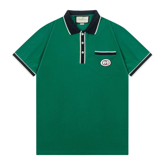 250408 New high-quality letter webbing with a color-matched collar POLO