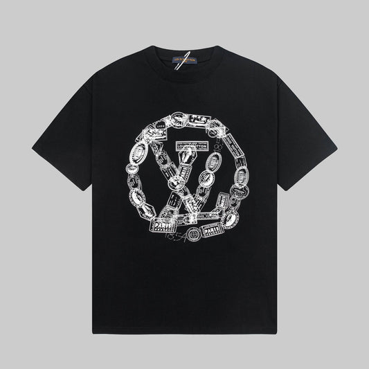 250520 New chain print T-shirt