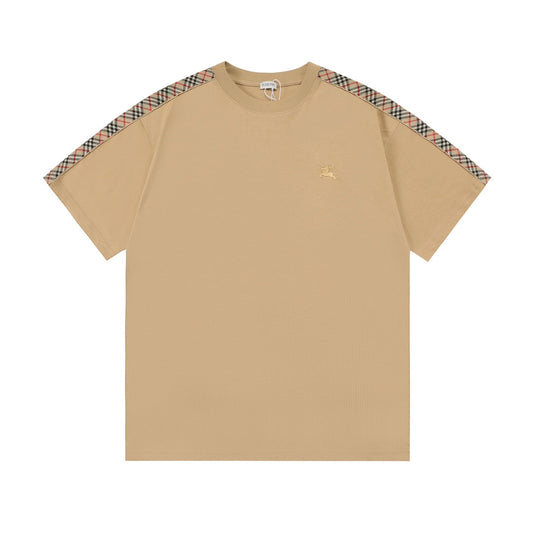 250520 New high-quality webbing patchwork T-shirt