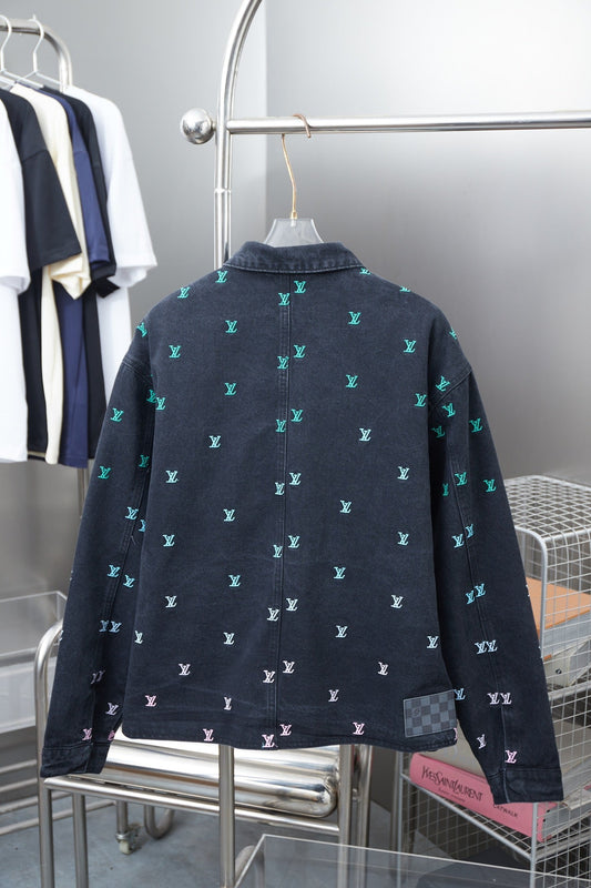 250617 A new high-quality full-print skateboard denim jacket