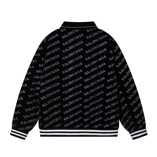 250729 New top-quality sequined velvet baseball jacket