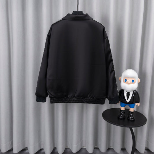 250808 New high-quality embroidered shiny surface jacket