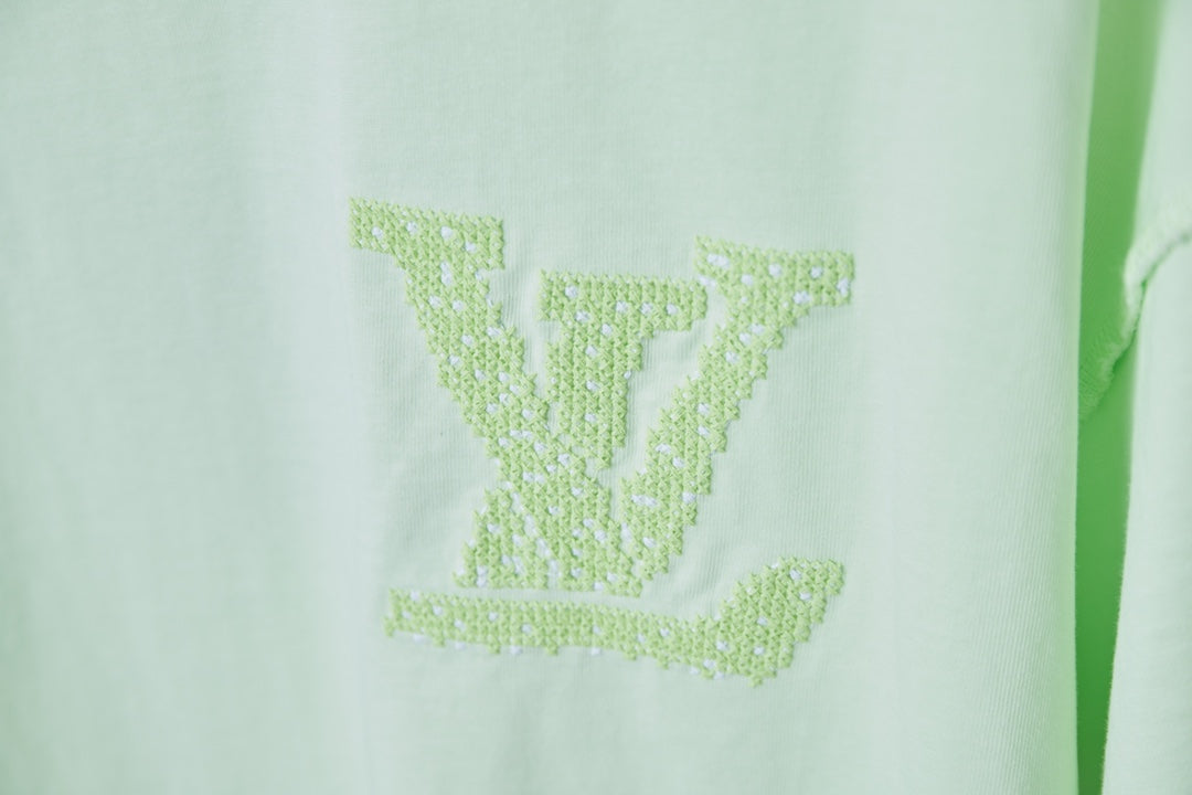 250819 New high-quality hollow embroidered letter T-shirt