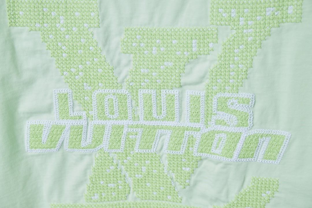 250819 New high-quality hollow embroidered letter T-shirt
