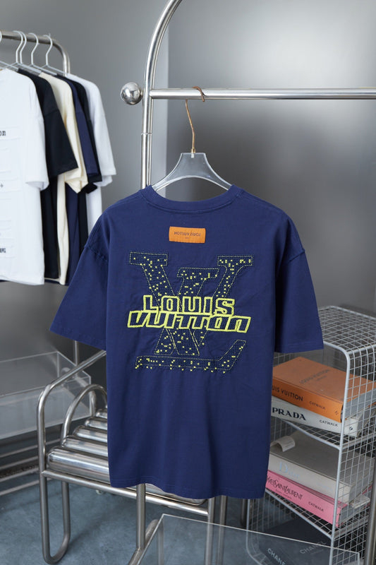 250819 New high-quality hollow embroidered letter T-shirt
