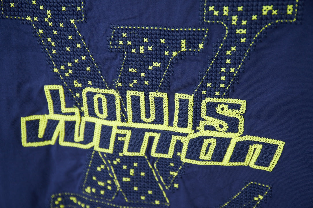 250819 New high-quality hollow embroidered letter T-shirt