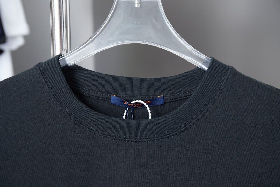 250819 New high-quality hollow embroidered letter T-shirt