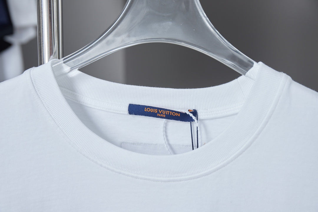 250819 New high-quality hollow embroidered letter T-shirt