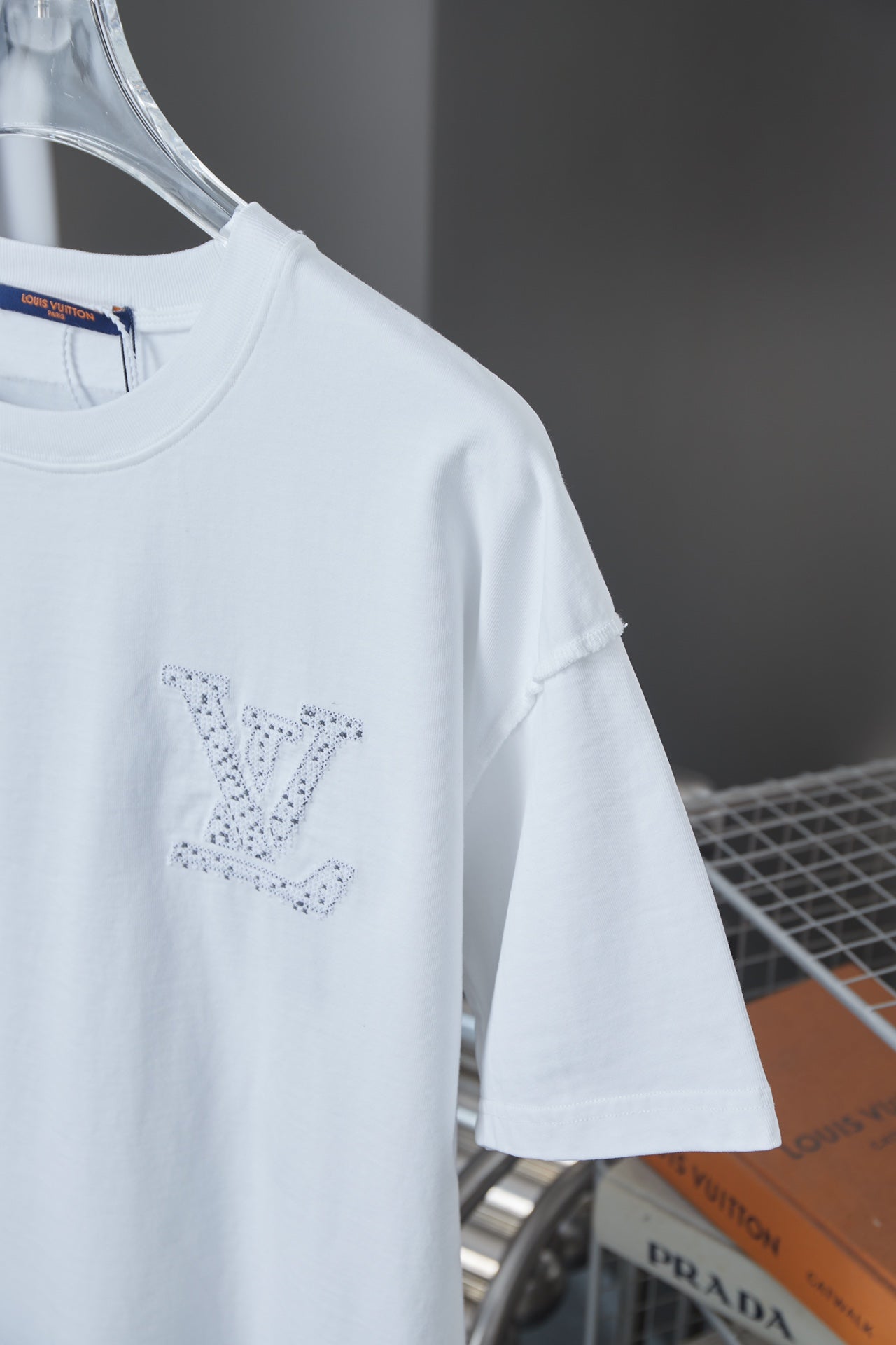 250819 New high-quality hollow embroidered letter T-shirt