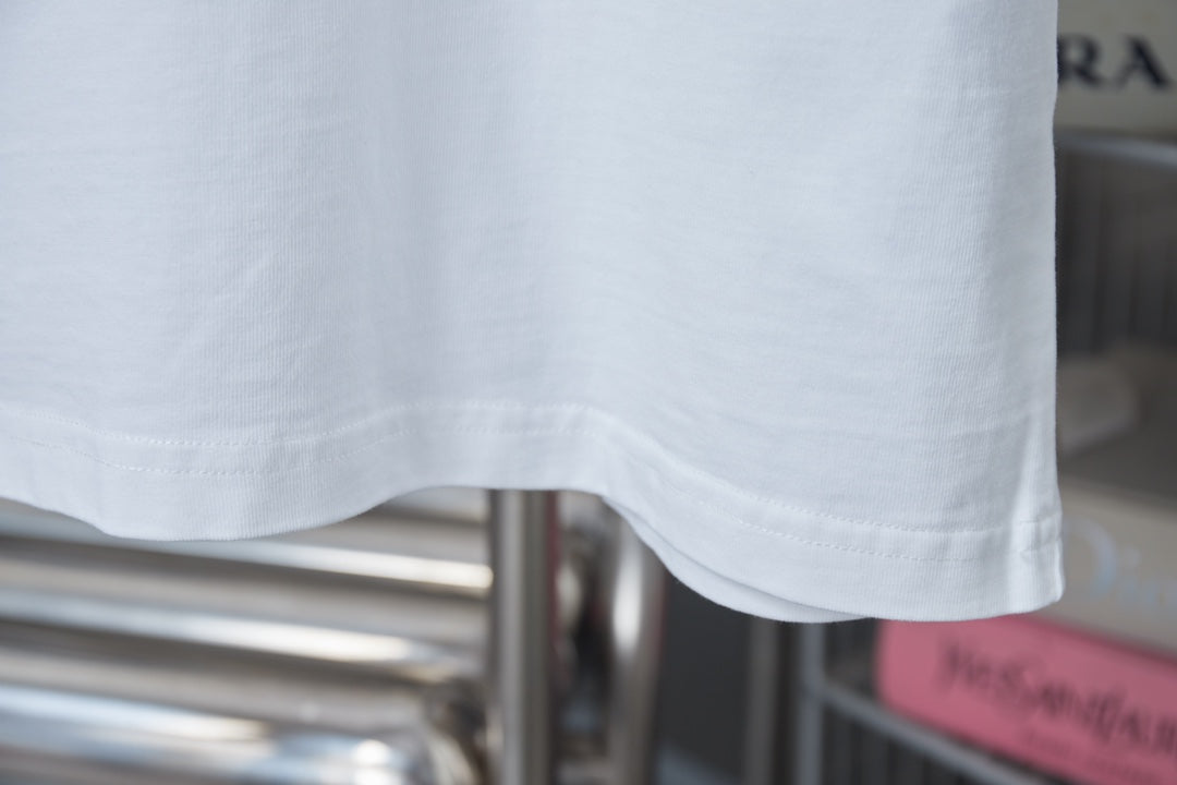 250819 New high-quality hollow embroidered letter T-shirt