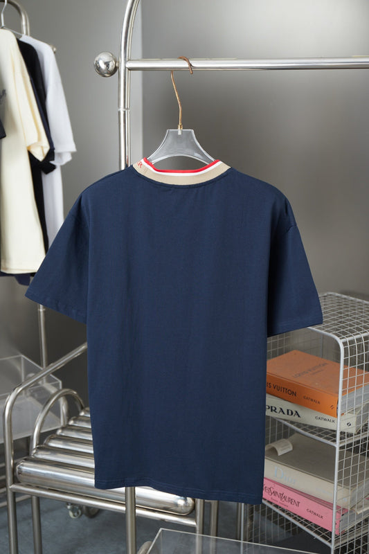 250819 New high-quality embroidered collared T-shirt