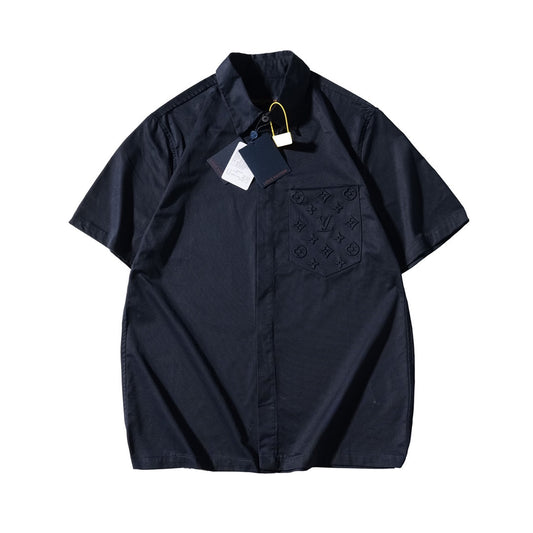 250819 New high-quality pocket short-sleeved shirt