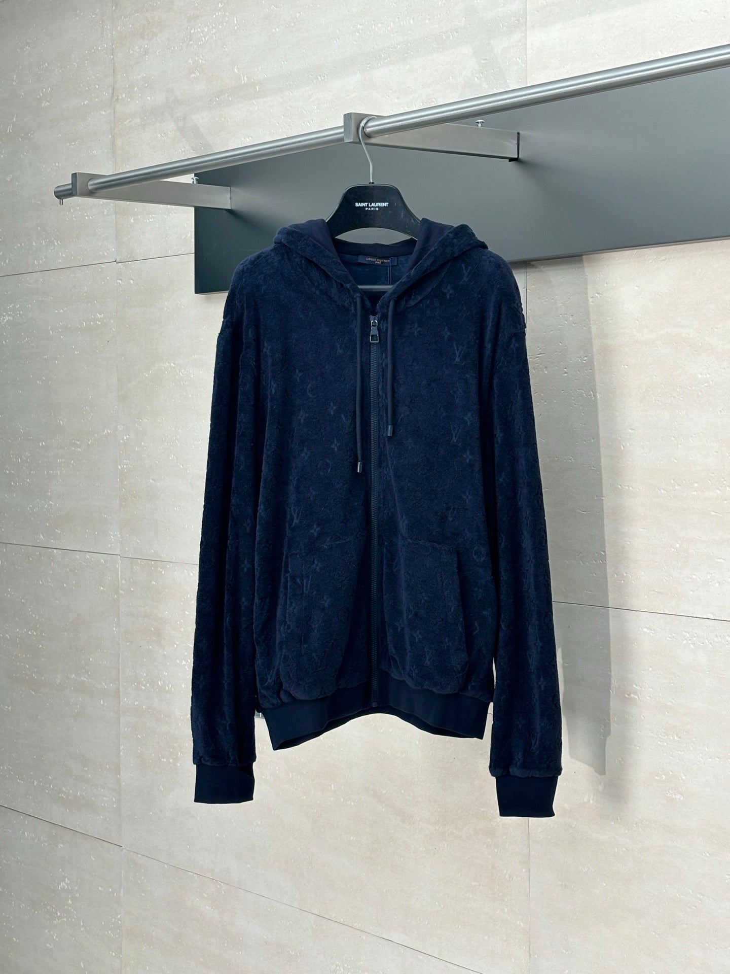 250819 New high-quality cotton blended loop jacquard zipper jacket