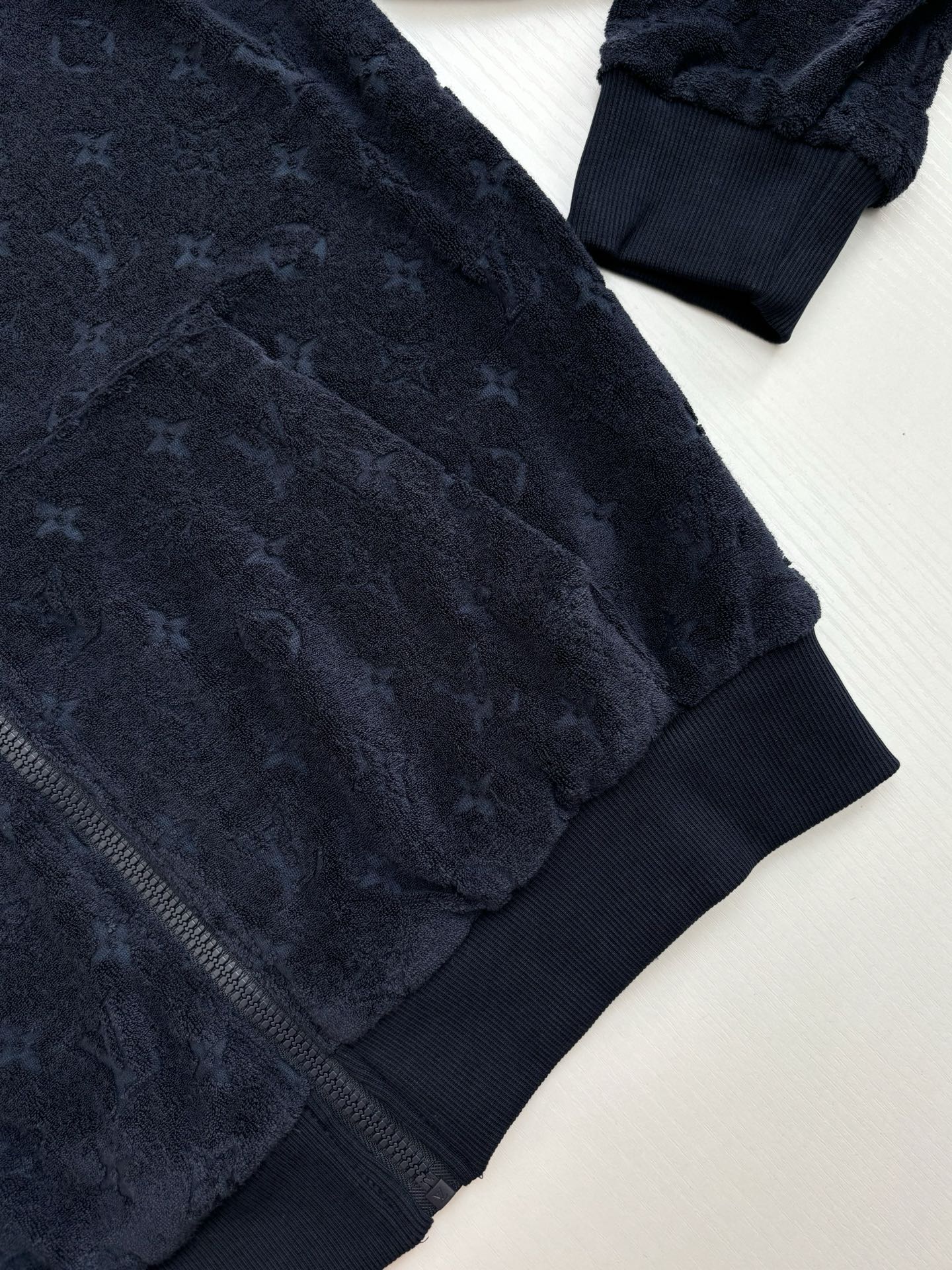 250819 New high-quality cotton blended loop jacquard zipper jacket