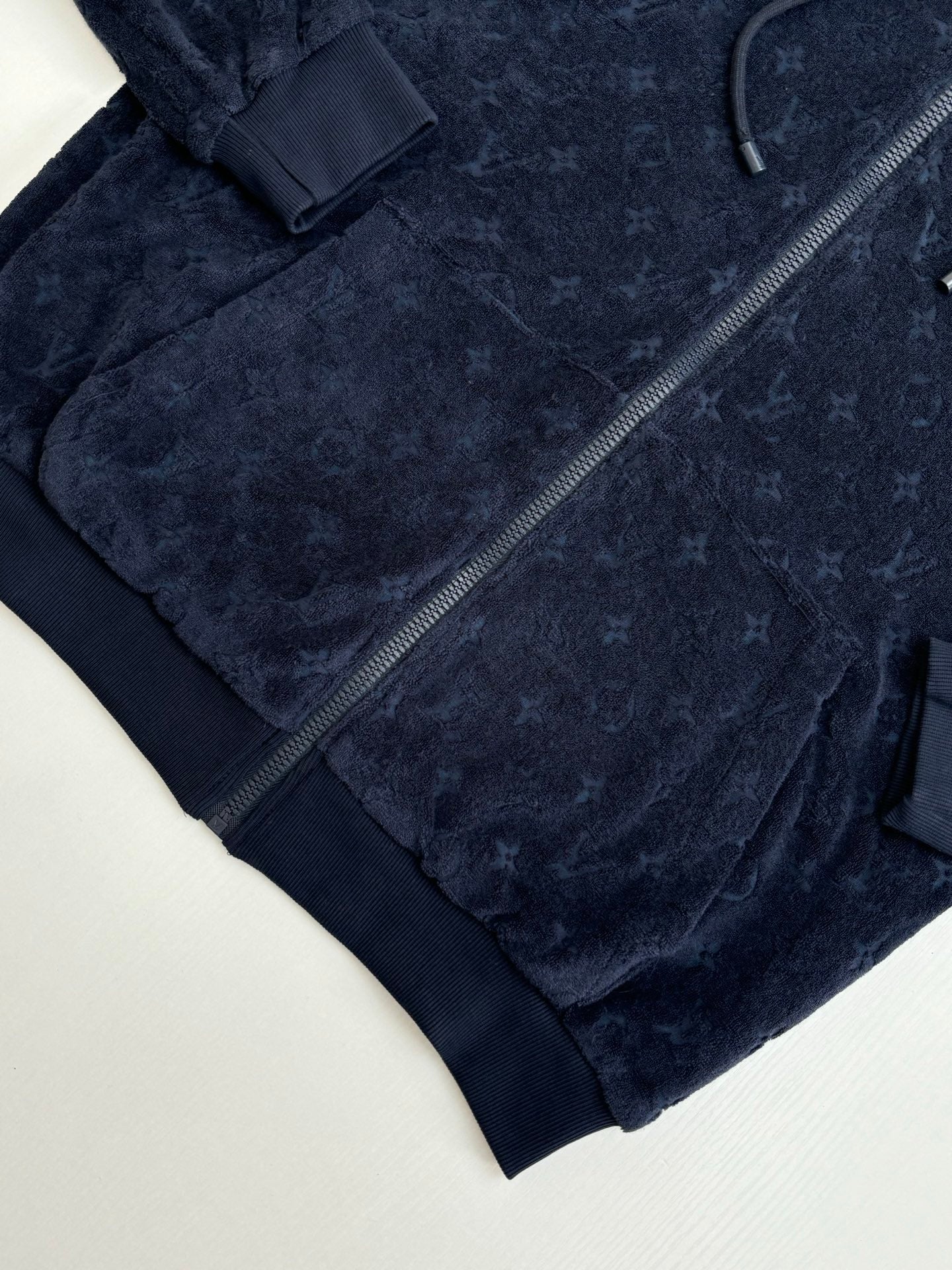 250819 New high-quality cotton blended loop jacquard zipper jacket