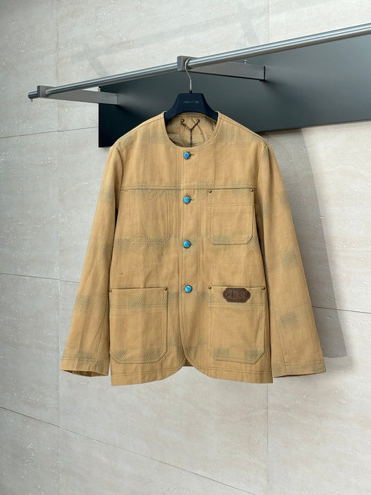 250819 New high-quality jacquard checkerboard round-neck coat