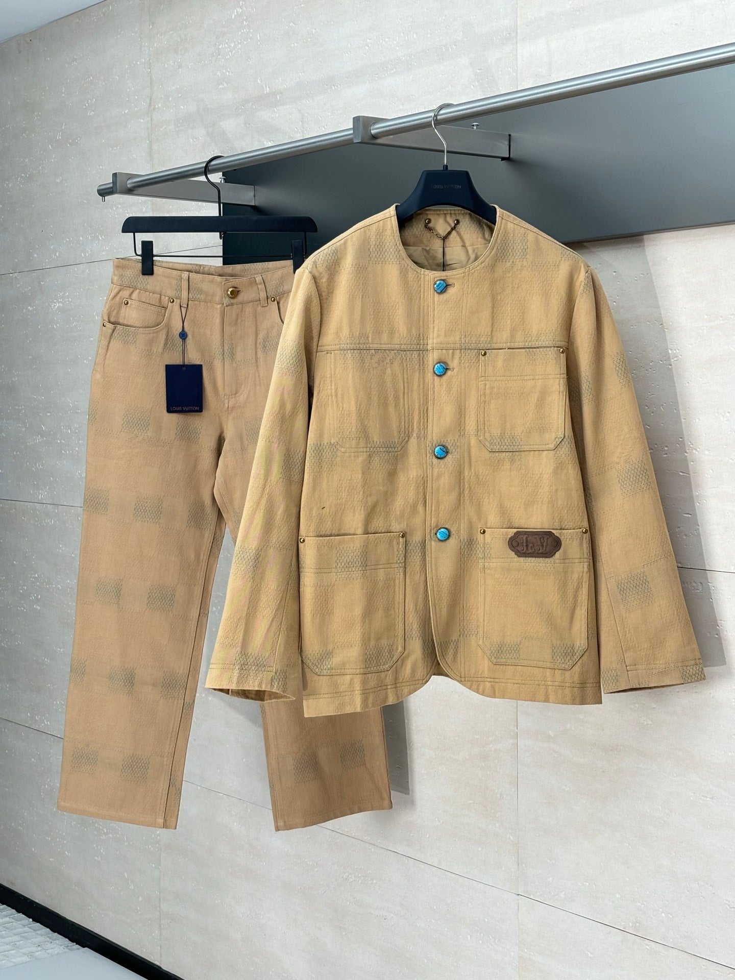 250819 New high-quality jacquard checkerboard round-neck coat
